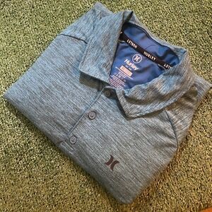 Hurley Men's Performance Golf Shirt Blue Size XL